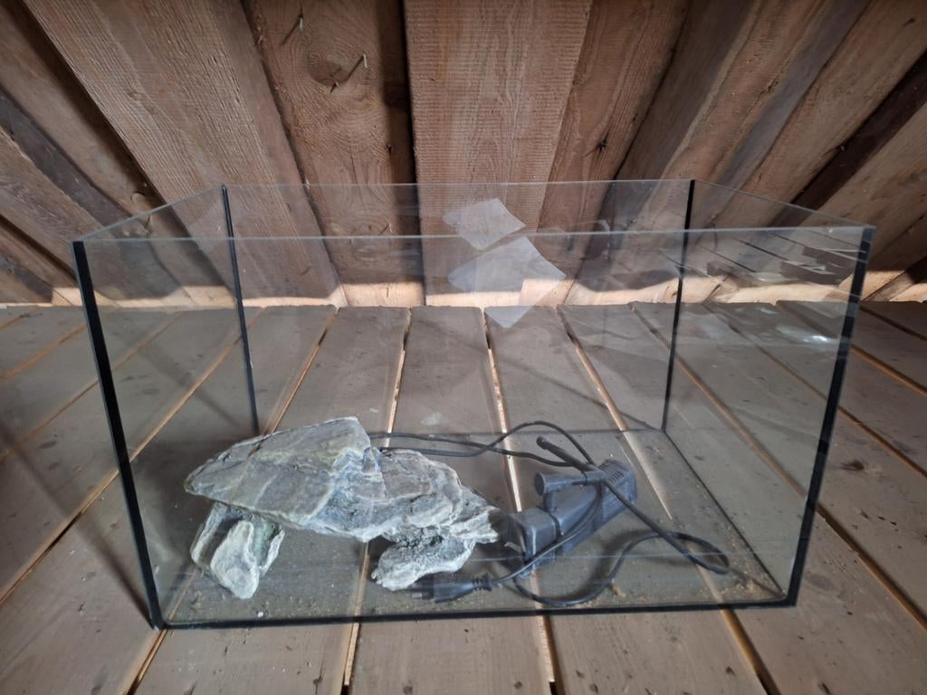 Schildpadverblijf  50x30x30, Ophalen, Leeg aquarium