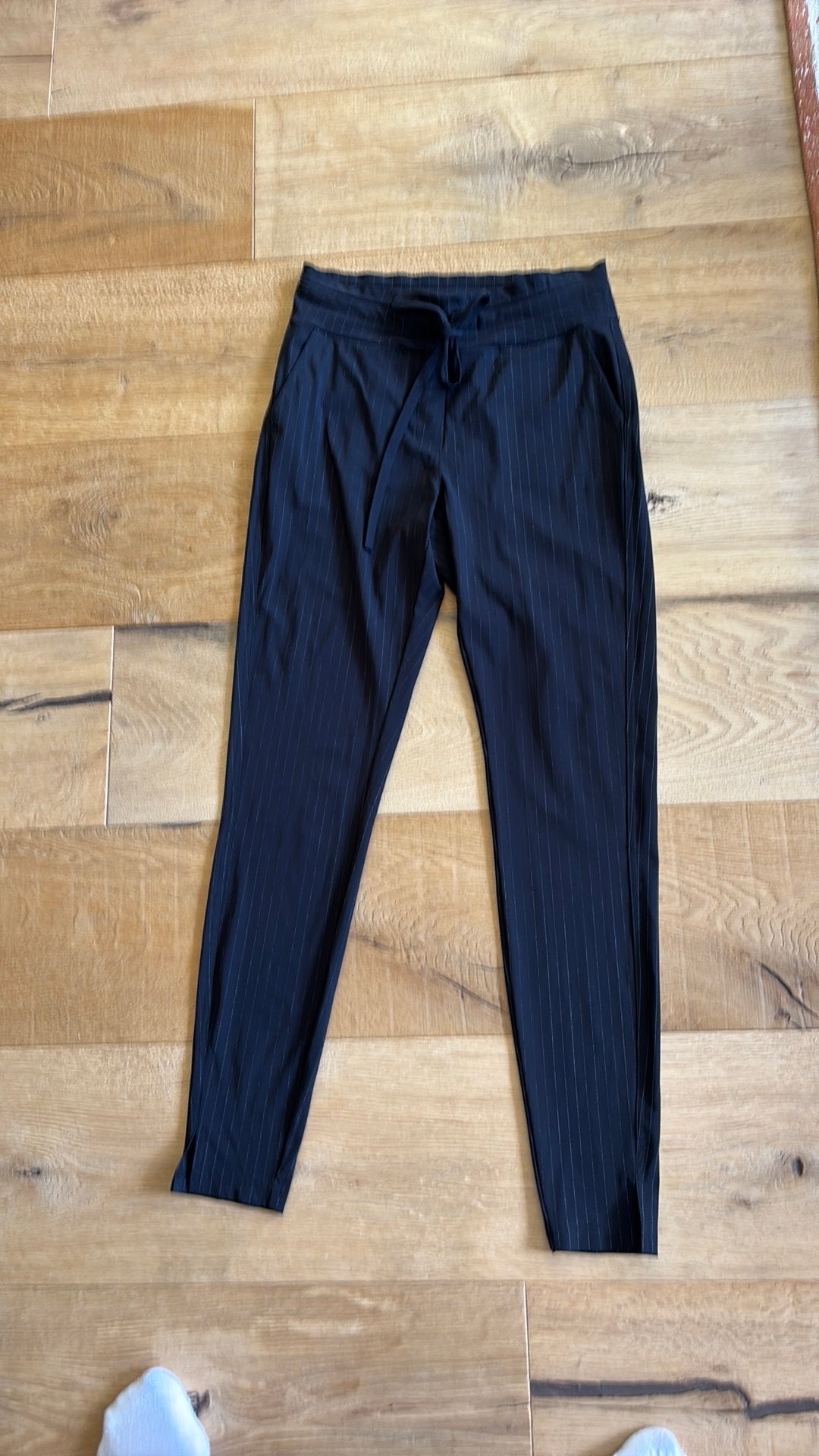 Studio Anneloes travel stof broek S donkerblauwe krijtstreep, Verzenden, Nieuw, Blauw, Lang