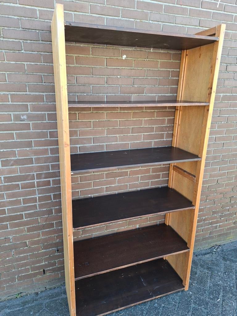 Lundia vintage boekenkast/stellingkast, Huis en Inrichting, Kasten | Boekenkasten, Ophalen, Met plank(en), Gebruikt, 100 tot 150 cm