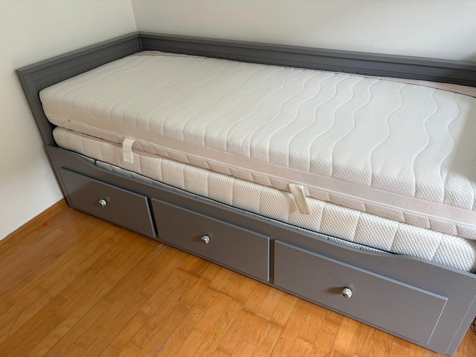 Ikea Hemnes 80 x 200 cm, Ophalen, Wit, Tweepersoons, Zo goed als nieuw