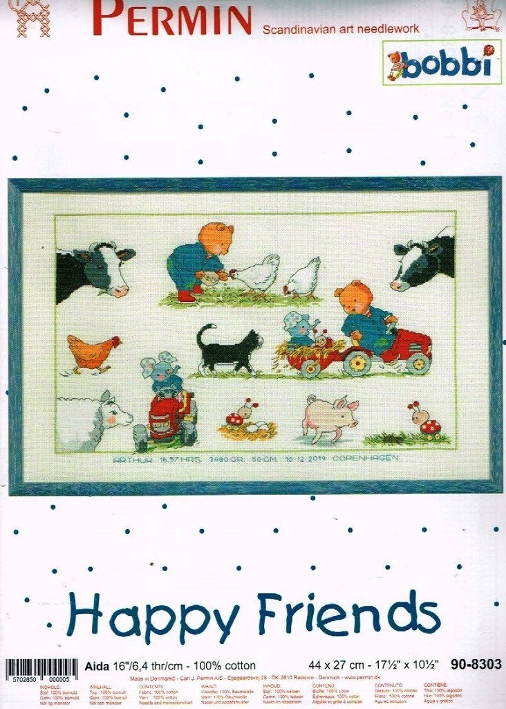 Cado sale happy friends borduurpakket, op de boerderij 8303, Ophalen of Verzenden, Nieuw, Handborduren, Borduurpakket