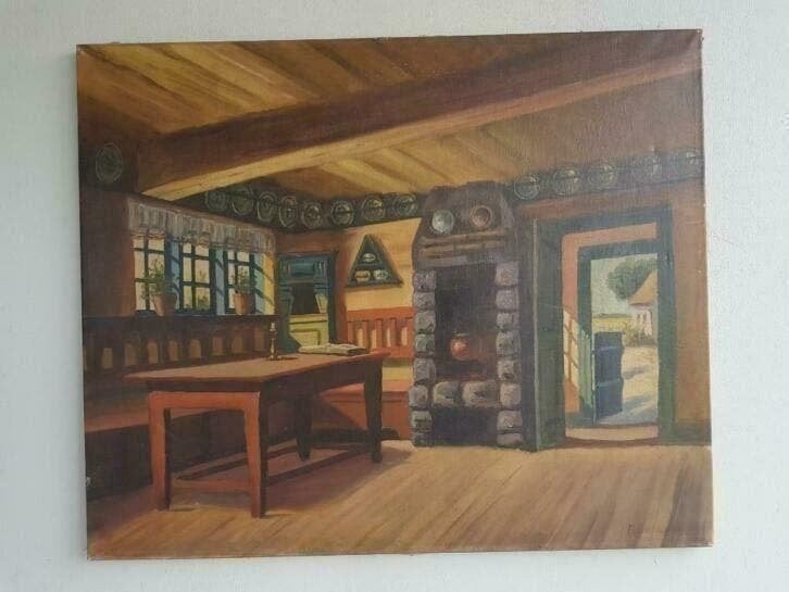 Frederik Svendsen 1885 1975 Interieur, Antiek en Kunst, Kunst | Schilderijen | Klassiek, Verzenden, Olieverf, Overige onderwerpen