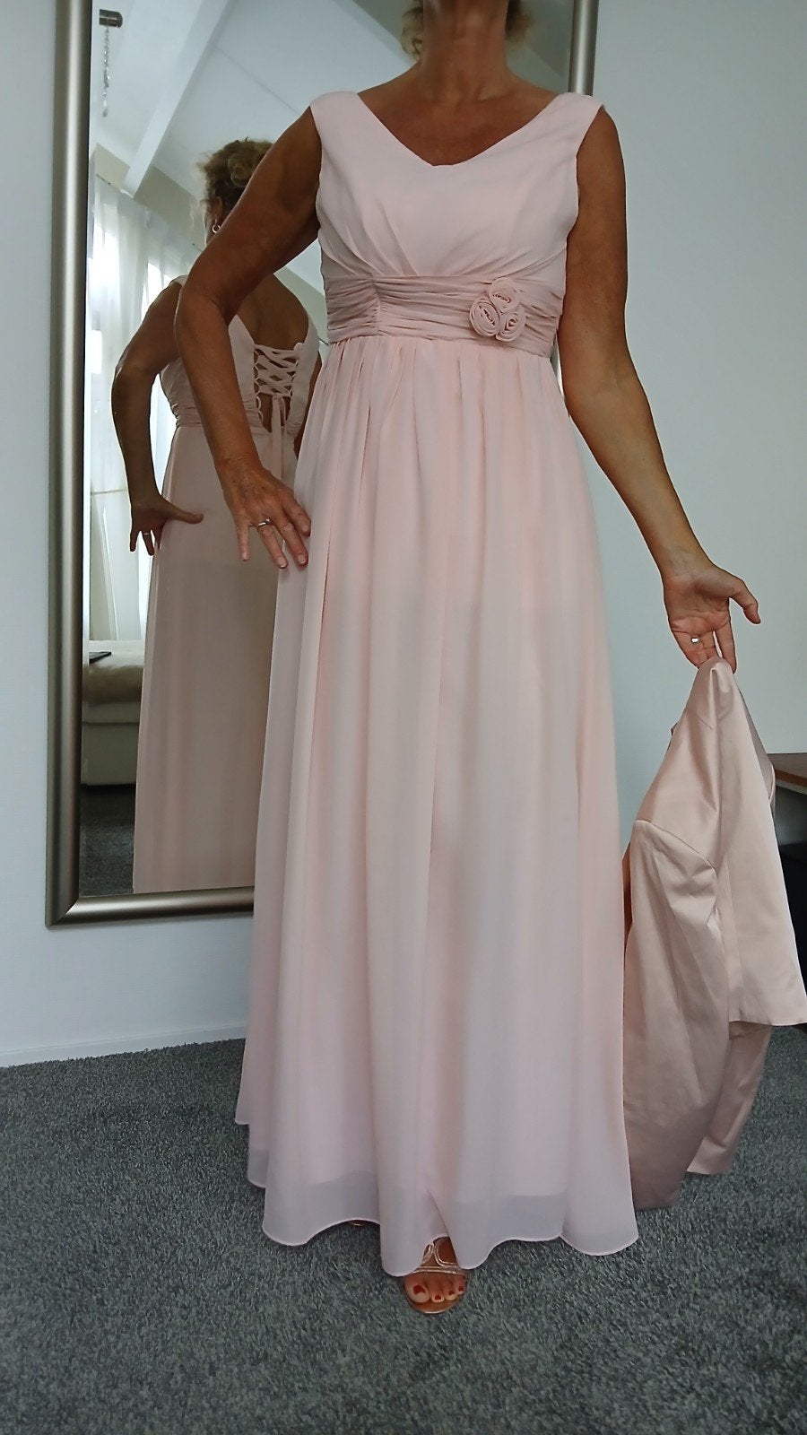 Elegante Roze Galajurk met Bolero - Maat 40_42, Maat 42/44 (L), Nieuw, Ophalen of Verzenden, Steps