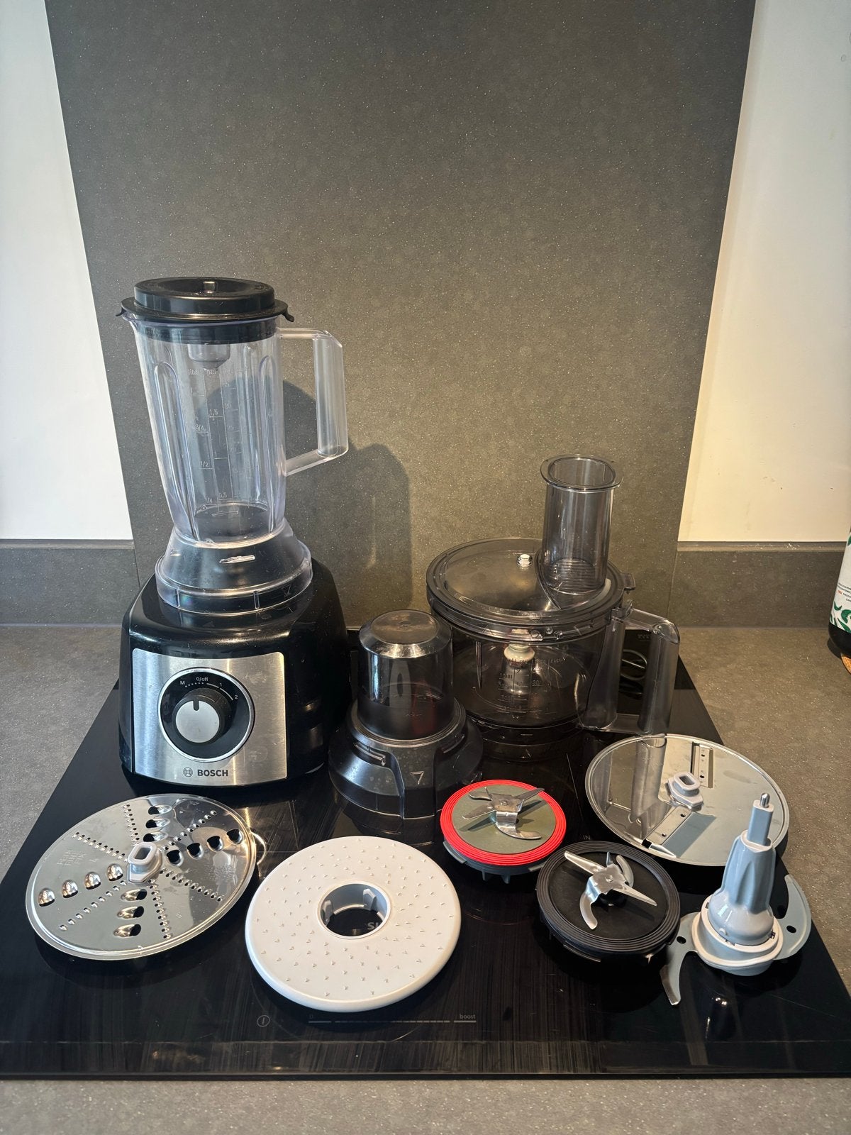 Bosch Keukenmachine met Blender en Diverse Accessoires, Ophalen, Gebruikt, -, 1 tot 2 liter
