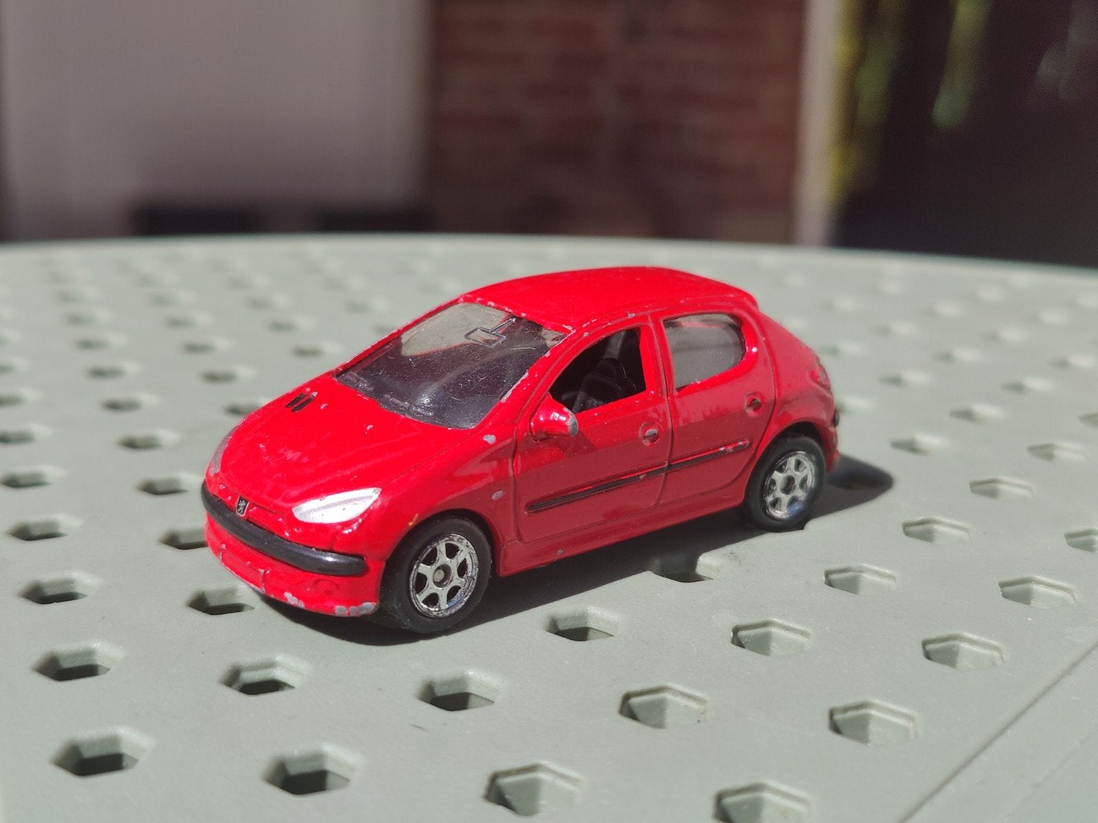 Welly Peugeot 206 ROOD, Ophalen of Verzenden, Zo goed als nieuw, Auto