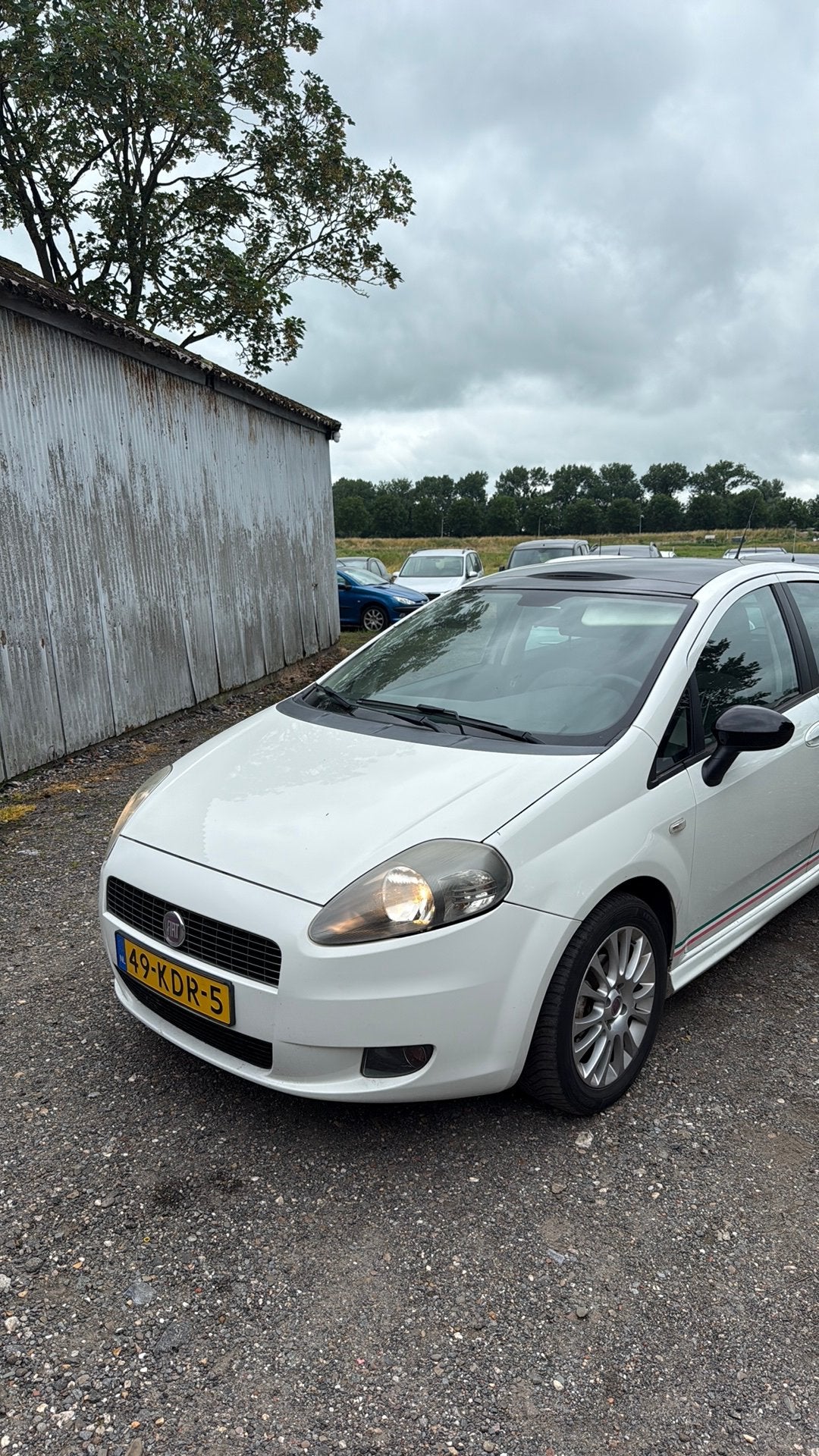 Fiat Punto 1.4 5DR 2009 Wit panadak. 165800 km, Voorwielaandrijving, 40 €/maand, 4 cilinders, 400 kg