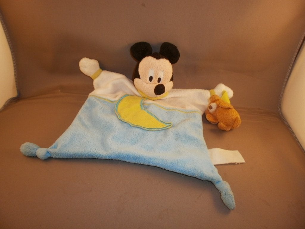 disney mickey mous nicotoys met baby beer en maan op doek, Muis, Disney, Zo goed als nieuw, Meerkleurig
