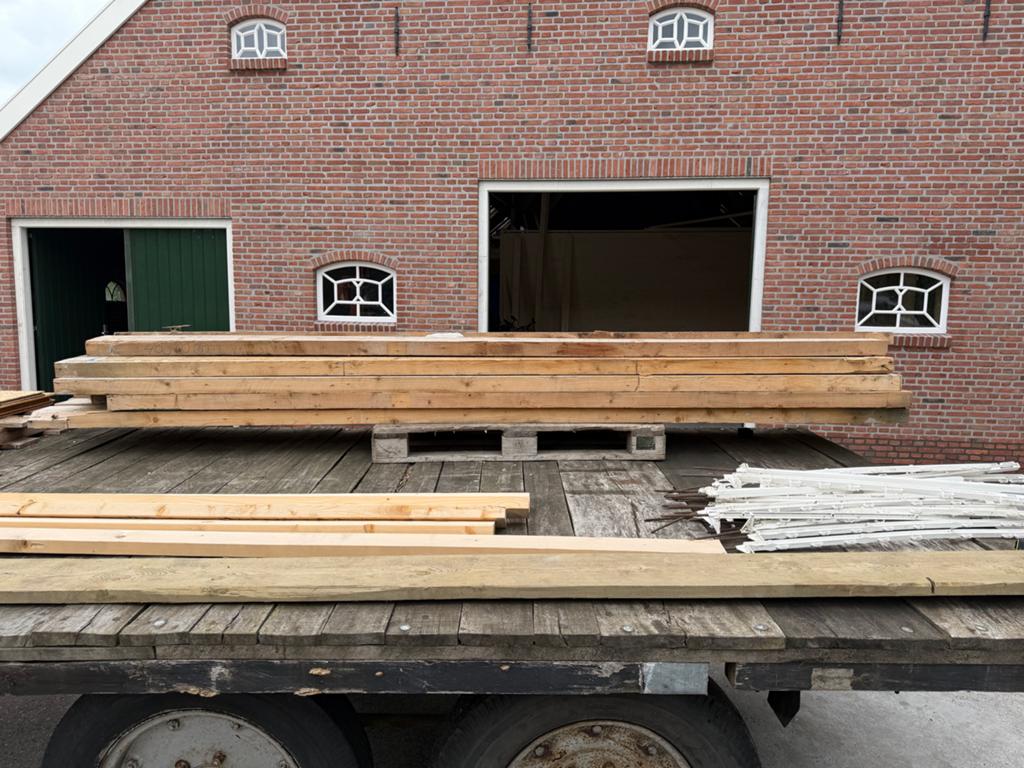Mooie balken, 18 stuks - Gebruikt hout voor diverse projecte, Doe-het-zelf en Verbouw, Hout en Planken, Gebruikt, Ophalen of Verzenden