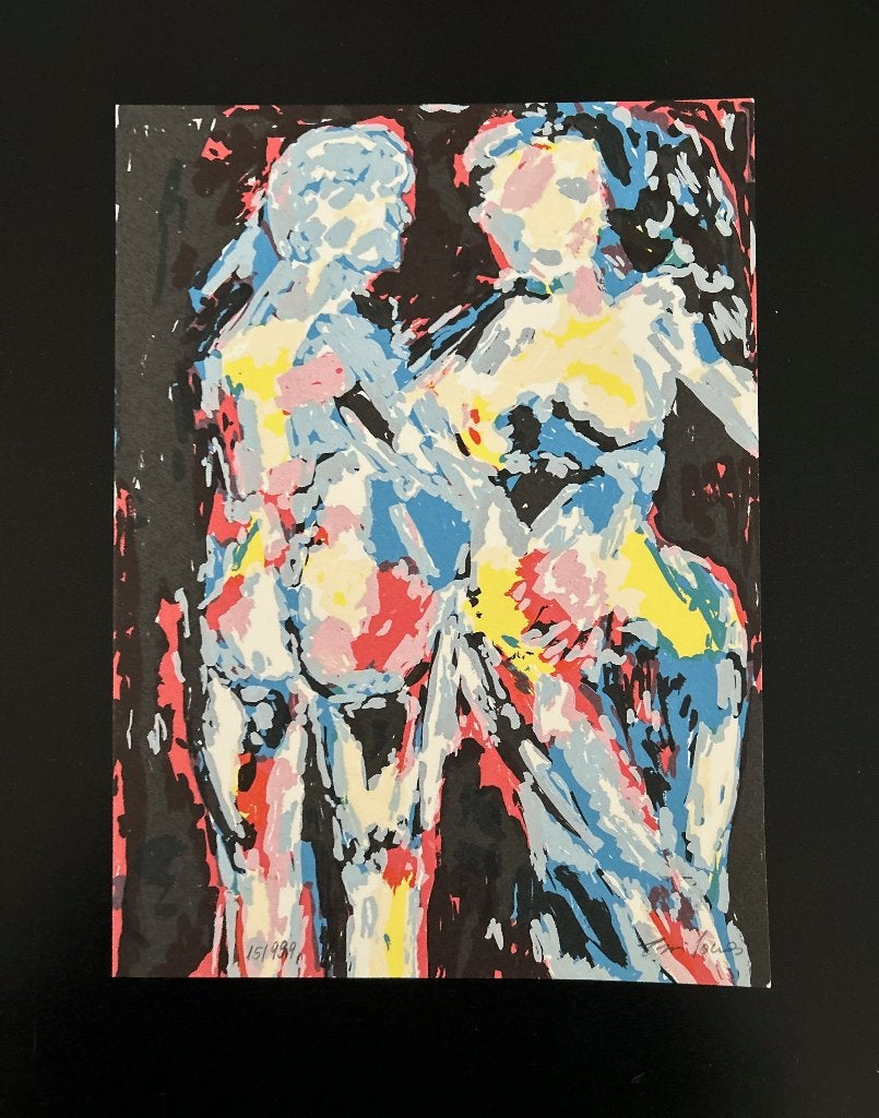 Zeefdruk Jonas Eszri  ZOMEROPRUIMING, Antiek en Kunst, Kunst | Litho's en Zeefdrukken, Origineel, Ophalen of Verzenden, Zeefdruk