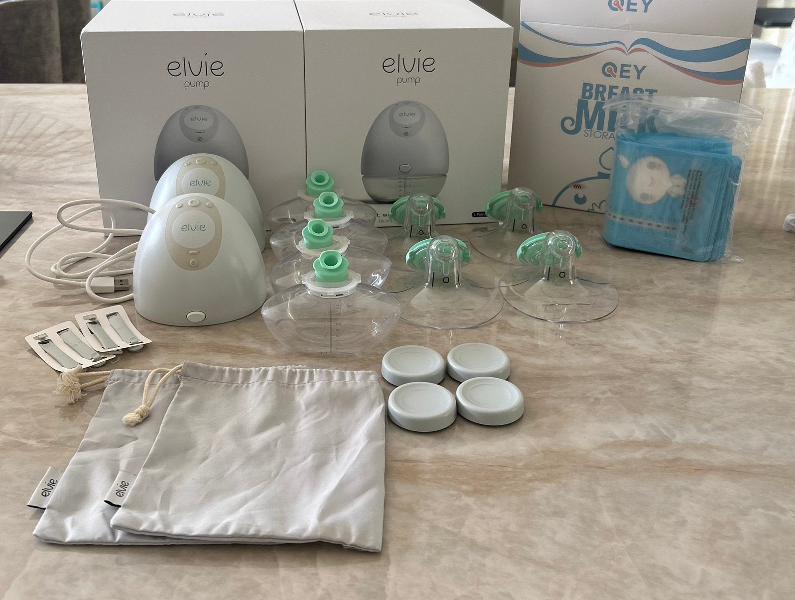 Elvie dubbele borstkolf, Kinderen en Baby's, Babyvoeding en Toebehoren, Ophalen, Zo goed als nieuw