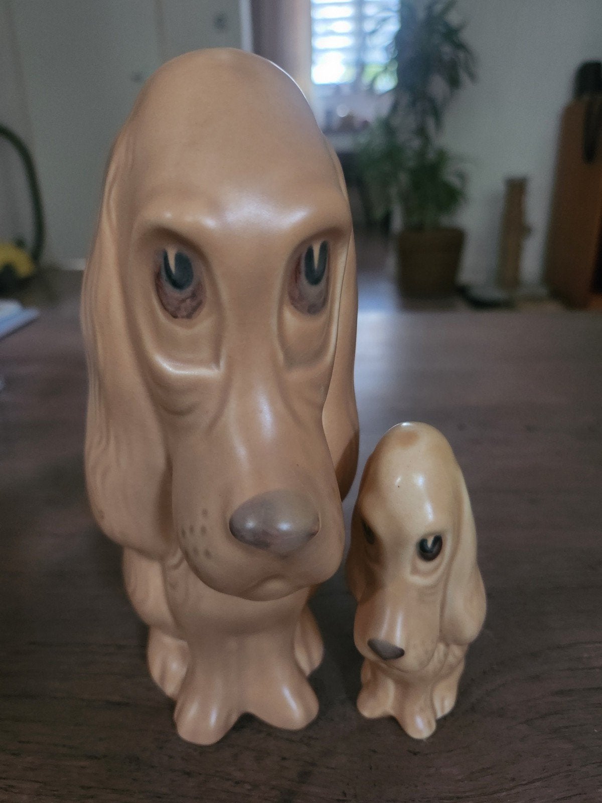 Vintage Basset Hound Beeldjes - Groot en Klein, Ophalen of Verzenden, Gebruikt, Hond of Kat, Beeldje of Figuurtje