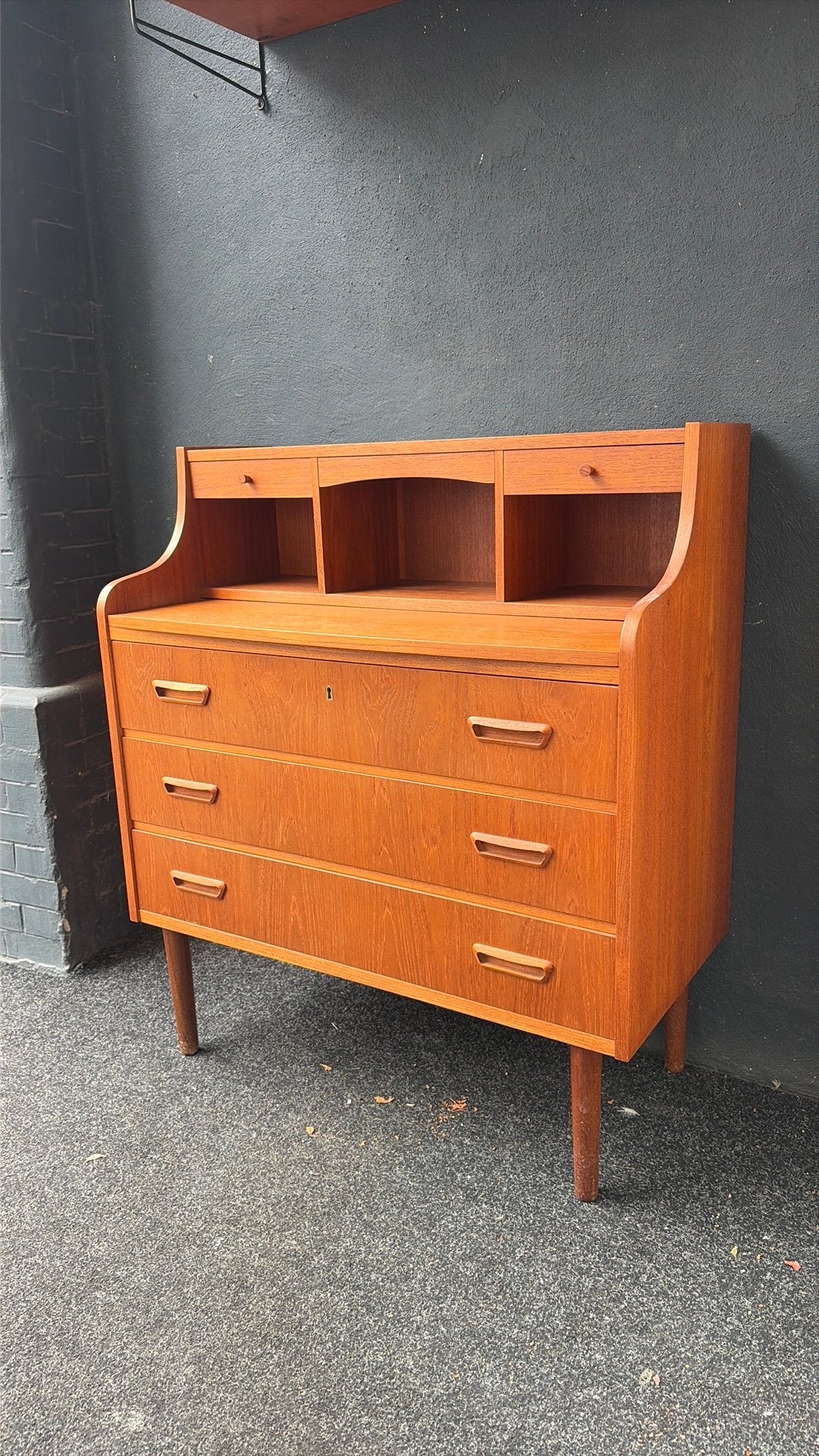 Secretaire jaren 60 vintage design denmark scandinavie, Ophalen, Zo goed als nieuw