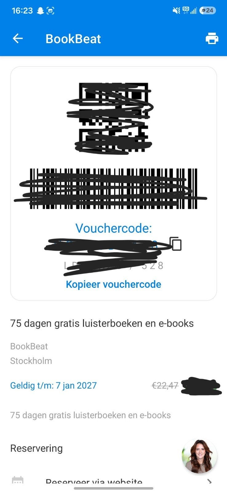 luisterboeken en e-books, Eén persoon, Kortingsbon