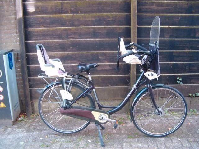 puch moederfiets, Fietsen en Brommers, Fietsen | Dames | Moederfietsen, Overige merken, 2 zitjes, Gebruikt, 56 cm of meer
