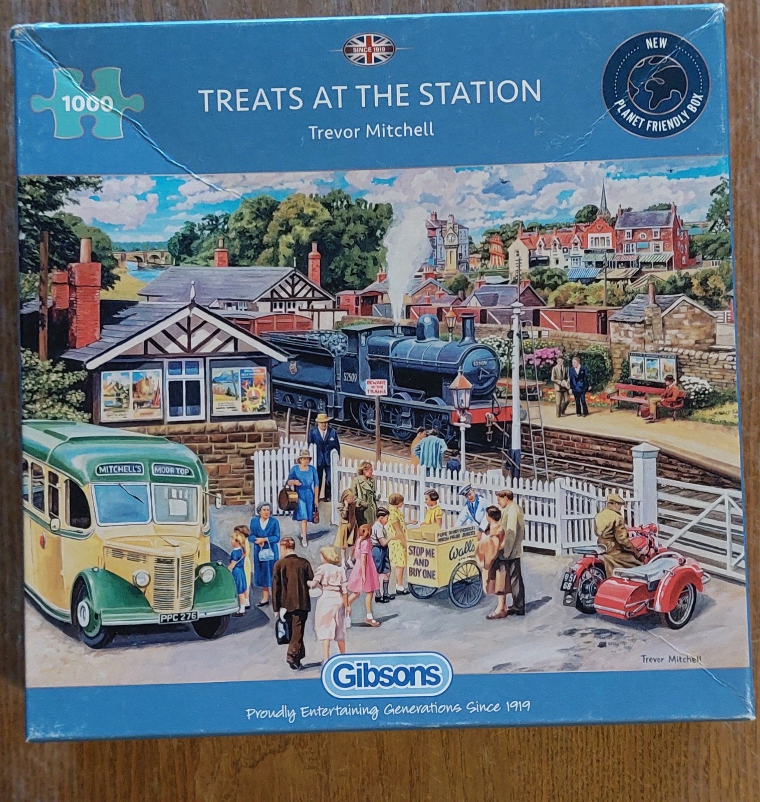 Gibsons puzzel Treats at the station 1000, Ophalen of Verzenden, 500 t/m 1500 stukjes, Zo goed als nieuw, Legpuzzel