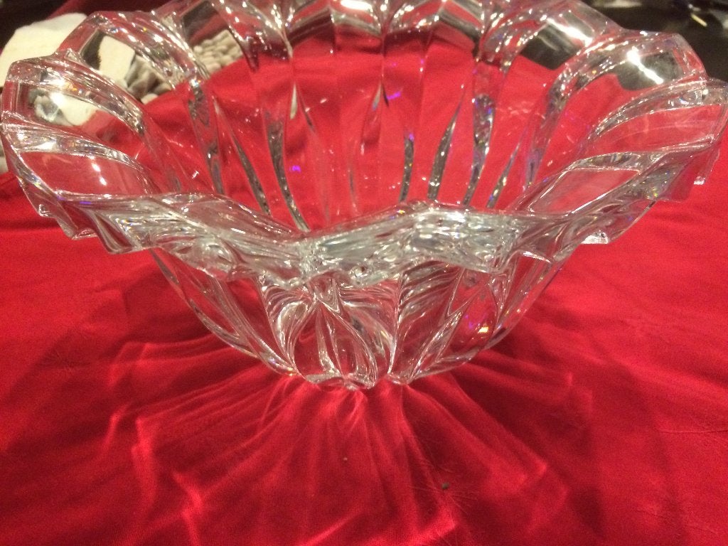 Schaal kristal J.G.Durand doorsnee 25 cm Cristal d`Arques, Overige materialen, Schaal, Rond, Nieuw