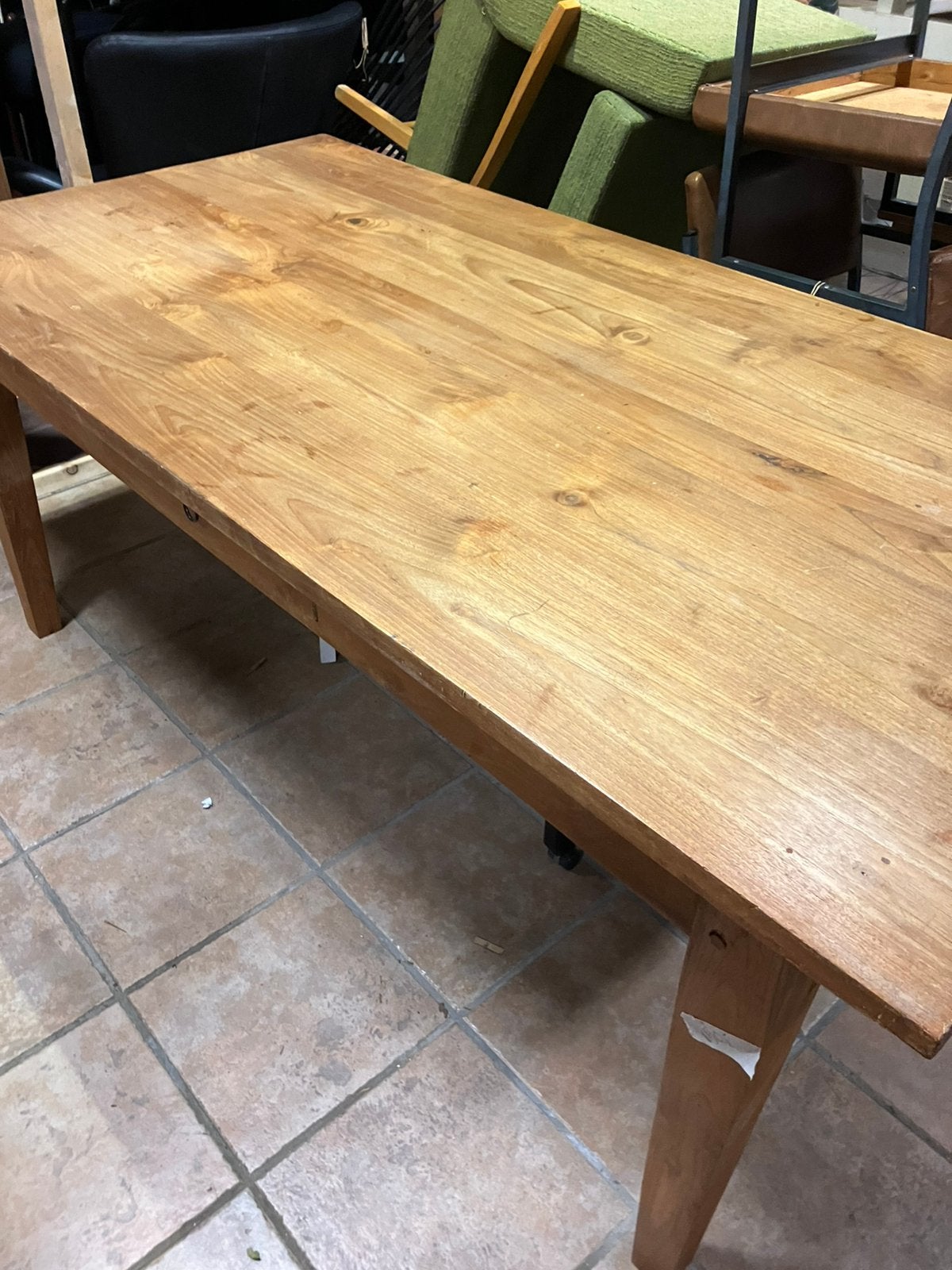 Eettafel eiken hout, Huis en Inrichting, Tafels | Eettafels, Ophalen, 200 cm of meer, 50 tot 100 cm, Zo goed als nieuw