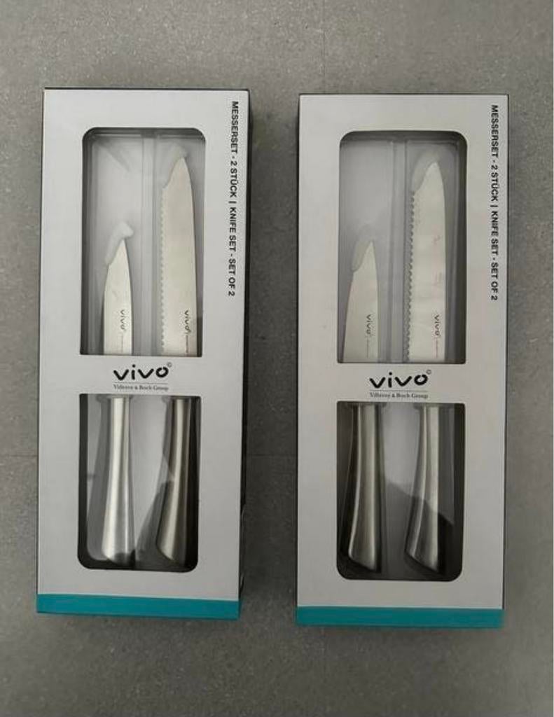 Vivo Villeroy & Boch Messenset - 2 stuks, Ophalen of Verzenden, Nieuw, Rvs of Chroom, Los bestek