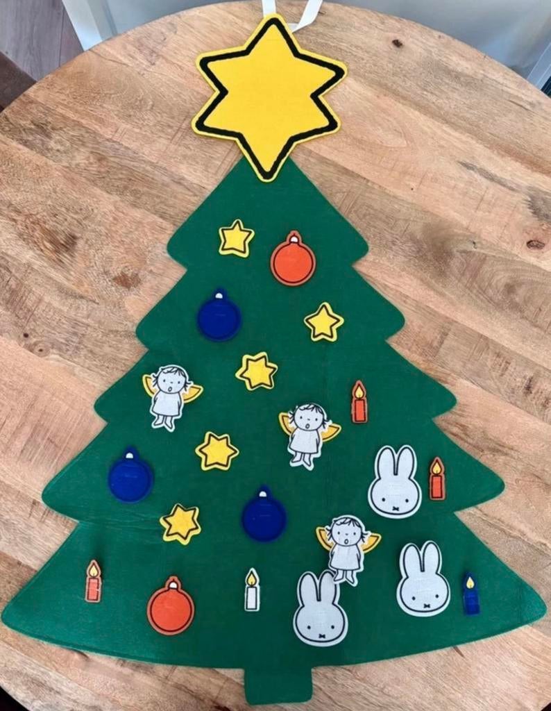 Nijntje vilten kerstboom met klittenbandfiguren, Ophalen of Verzenden, Zo goed als nieuw, Knutselen