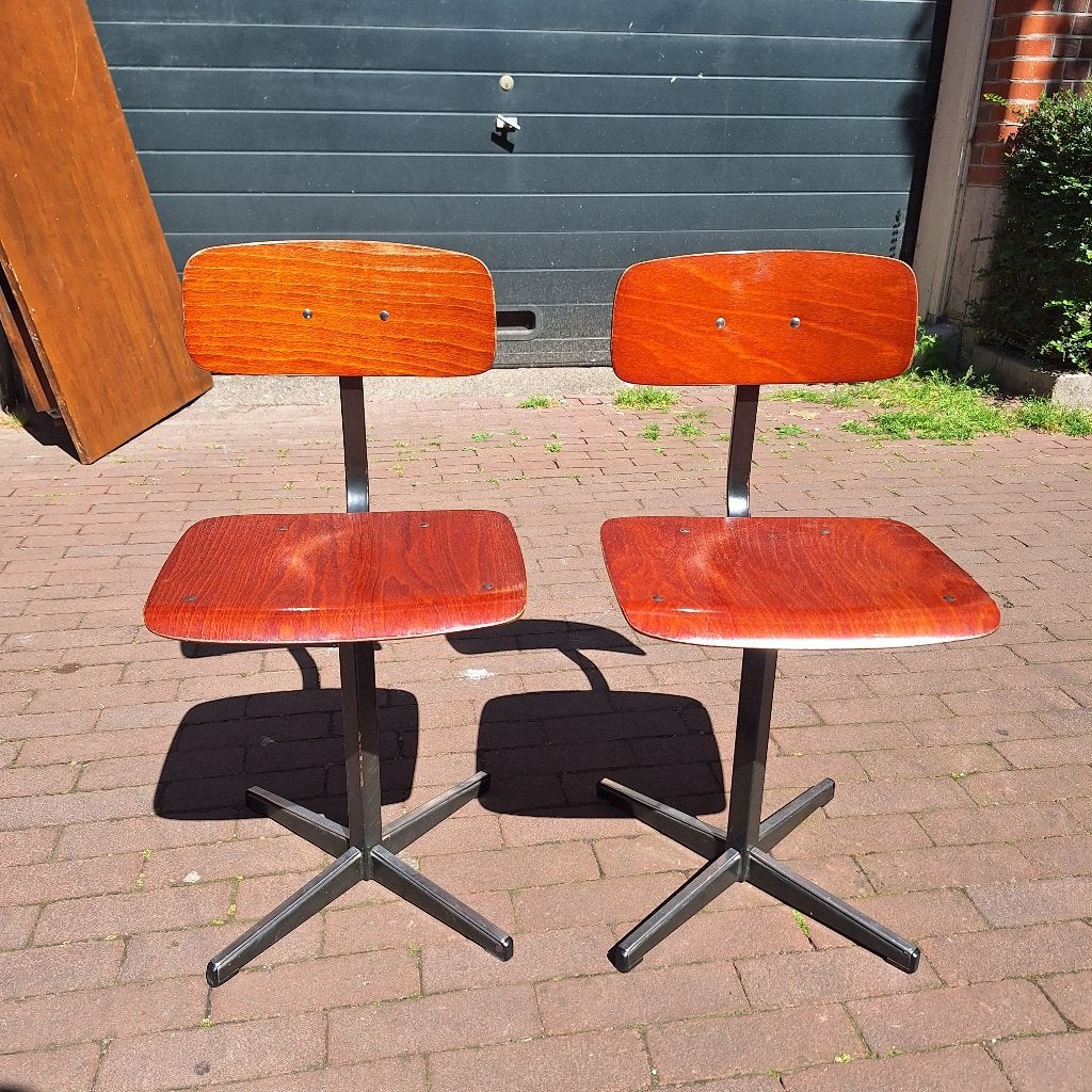 2 Vintage Schoolstoeltjes voor Kinderen, Ophalen, Gebruikt, -, -