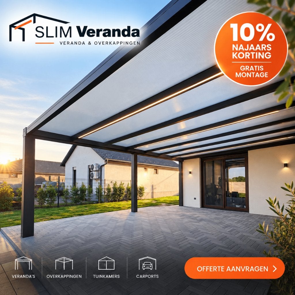 Veranda op maat | Overkapping | Tuinkamer | Gratis montage, Tuin en Terras, Ophalen, Nieuw, Veranda
