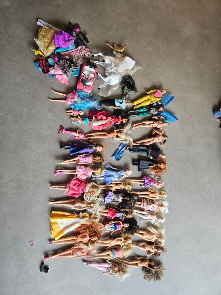 Grote collectie Barbiepoppen en accessoires, Ophalen, Gebruikt, Barbie