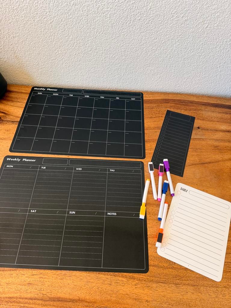 Maand en weekplanner, koelkast magneet, a3, inc stiften, Ophalen of Verzenden, Maandkalender