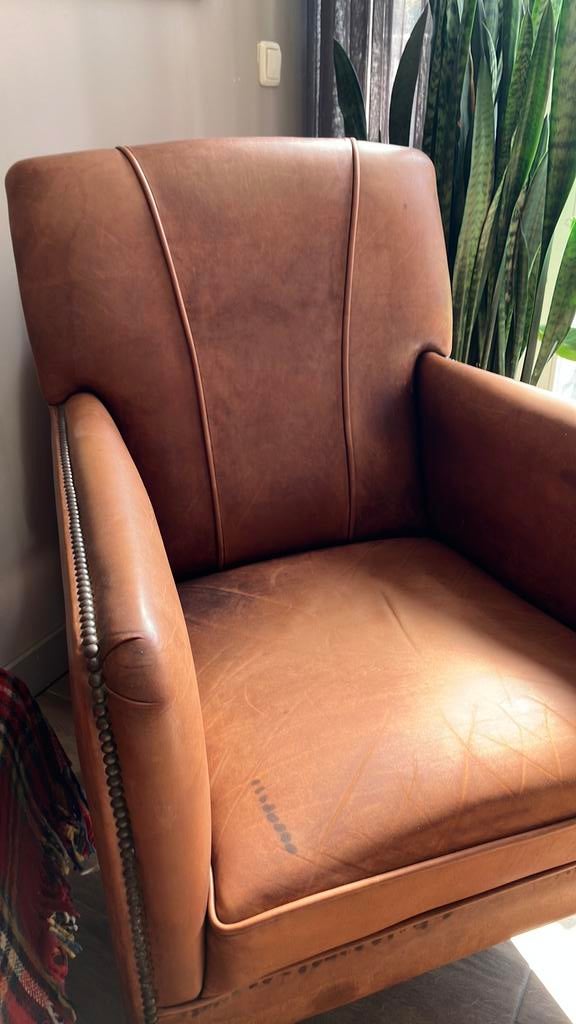Bendic  Lederen Fauteuils, Ophalen of Verzenden, Zo goed als nieuw, 75 tot 100 cm, Leer