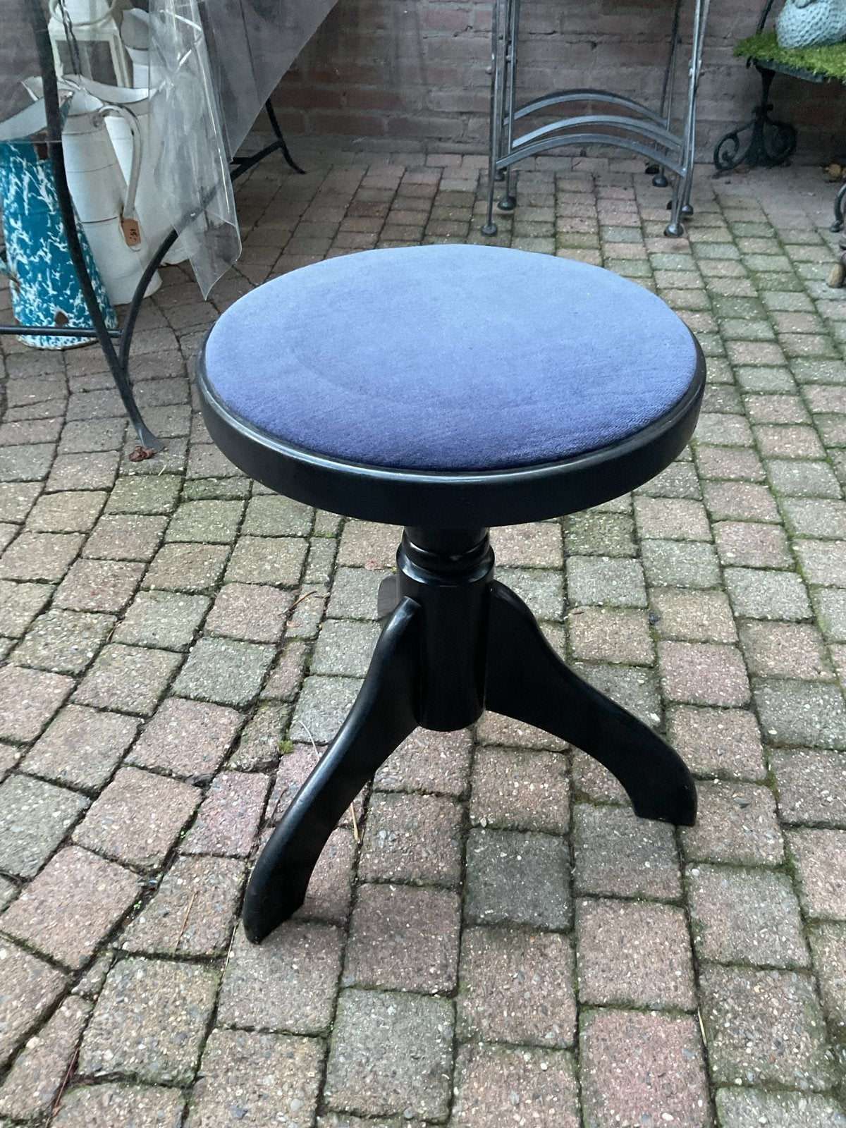 Verstelbare pianokruk, Ophalen, Gebruikt, Blauw, Eén