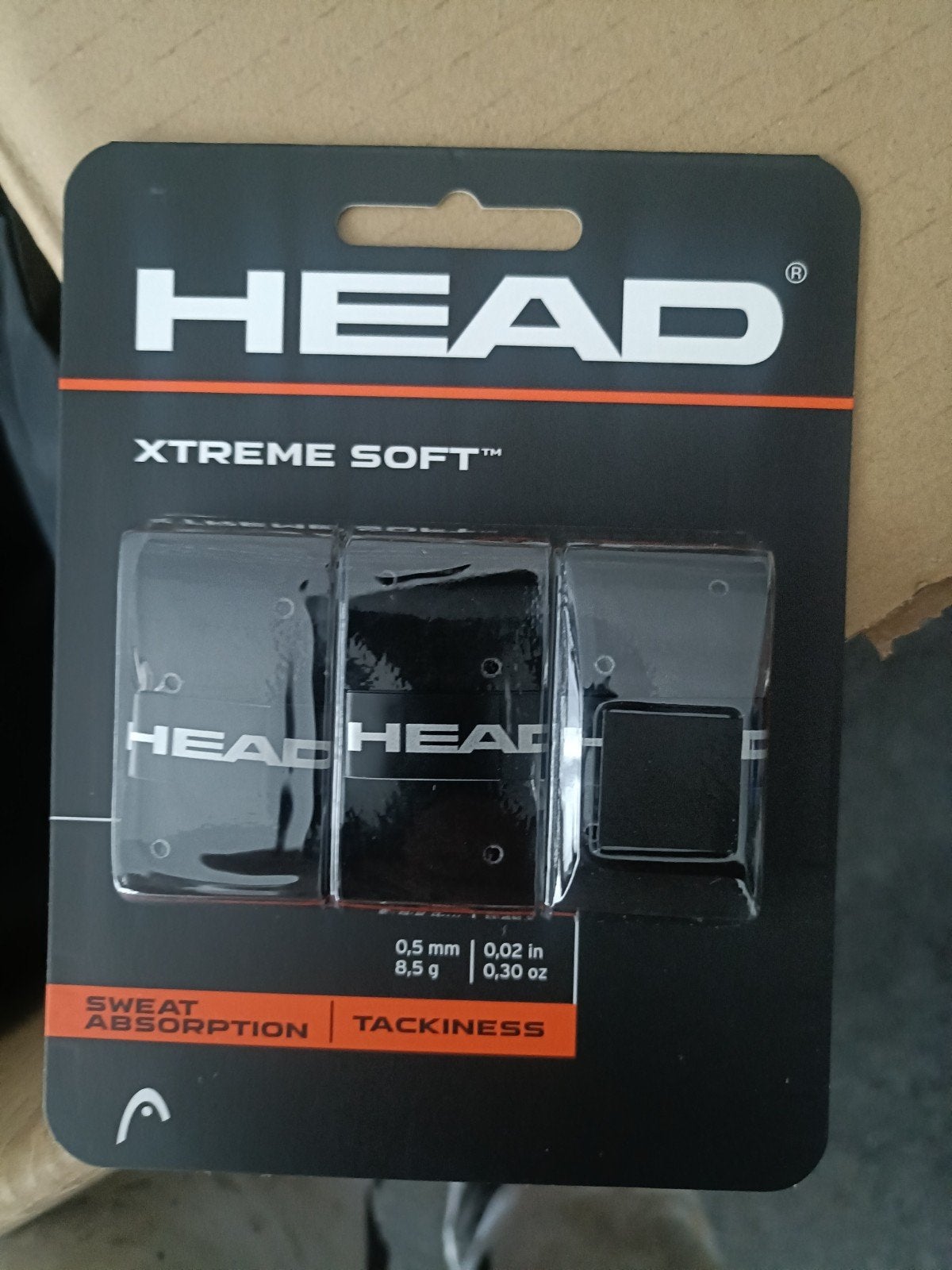 Head Xtreme Soft Overgrips zwart, Ophalen of Verzenden, Nieuw