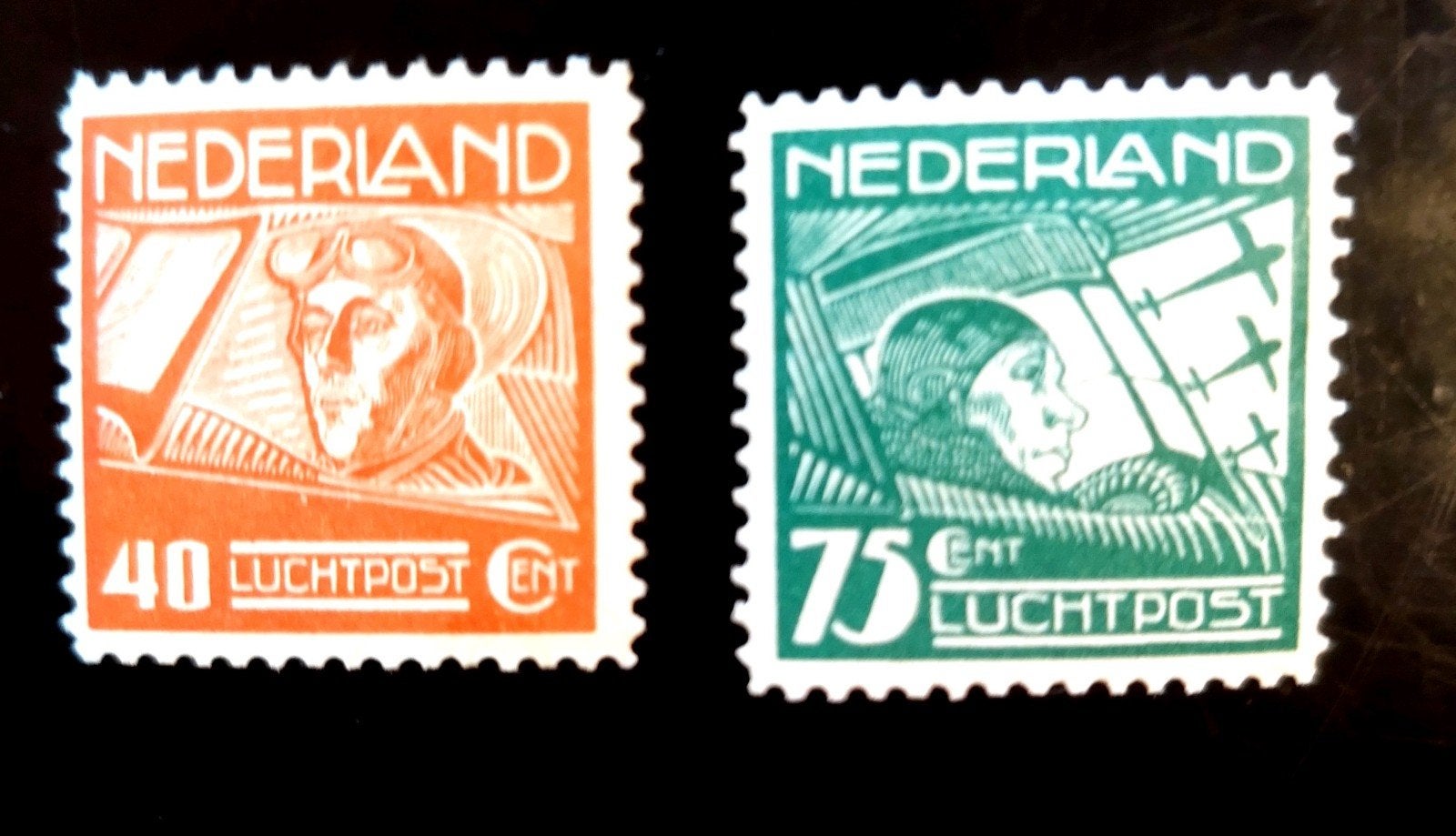 Luchtpostzegels Nederland 1928 Lp 4-5., Postzegels en Munten, Postzegels | Nederland, Ophalen of Verzenden, T/m 1940, Postfris