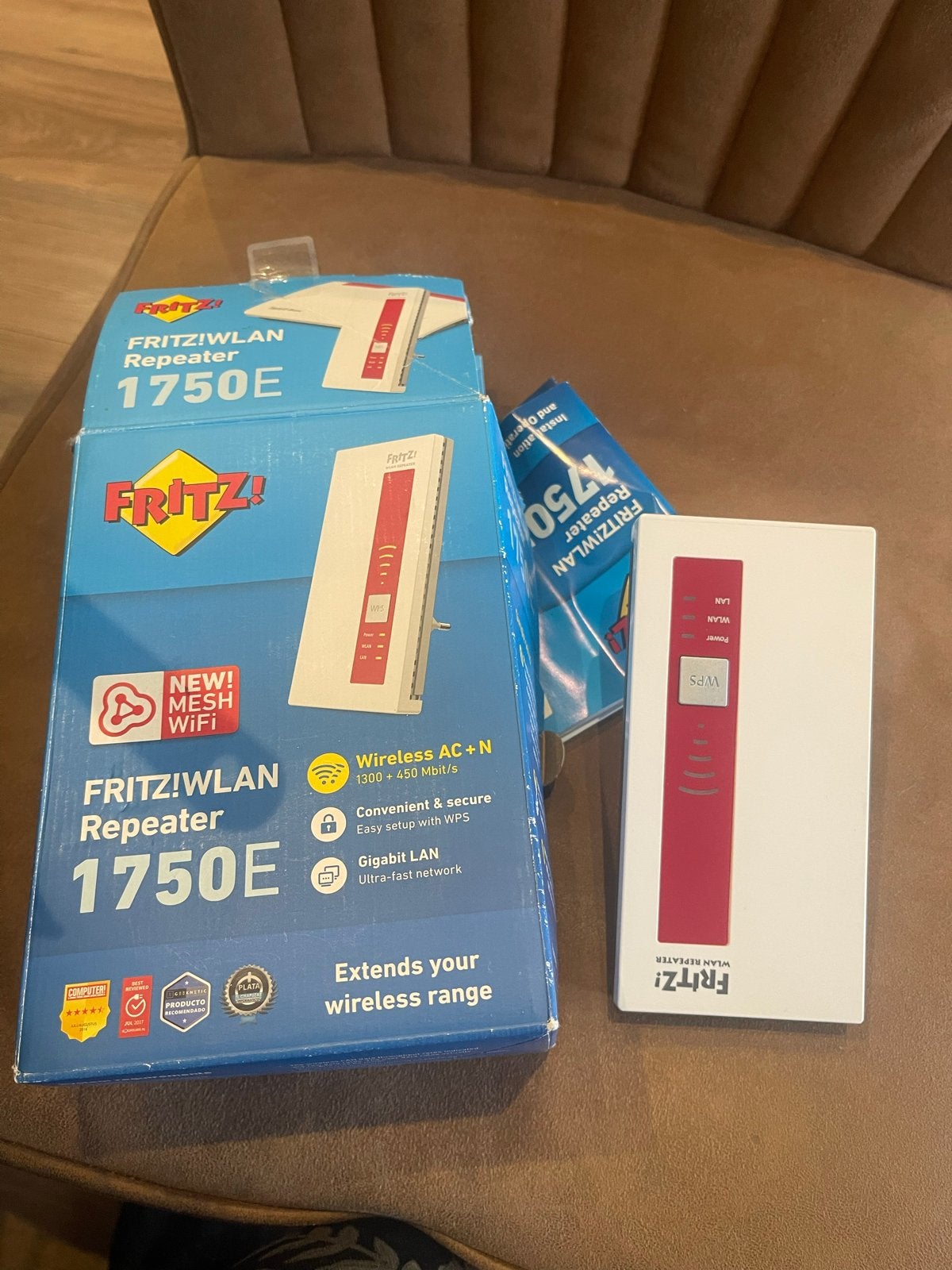 FRITZ!WLAN Repeater 1750E - Zo goed als nieuw, Ophalen of Verzenden, Zo goed als nieuw