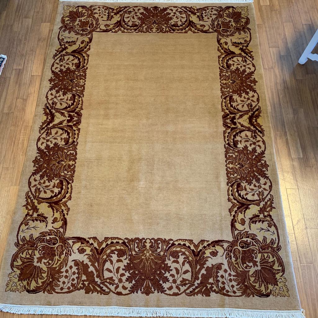 Trendy Vintage Perzisch tapijt 250x177 vloerkleed -TTM Wonen, TTM Wonen, Meubels – (Perzische) Tapijten en Woonaccessoires, Bruin