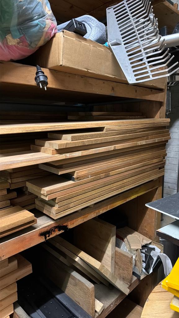 Partij IPÉ hardhout planken- resstukken a 35-100cm, Doe-het-zelf en Verbouw, Hout en Planken, Minder dan 25 mm, Ophalen of Verzenden