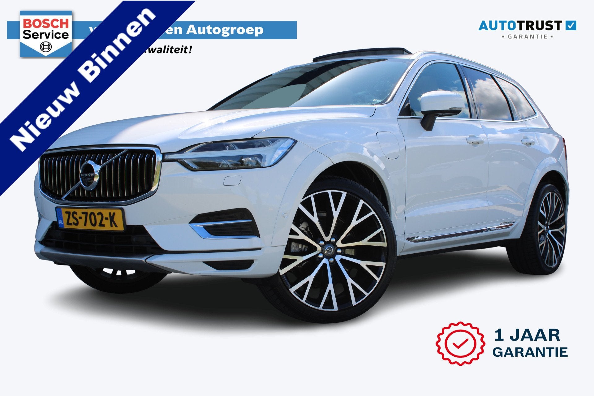 Volvo XC60 2.0 T8 Twin Engine AWD Inscription | Incl. 12 maa, Auto's, 12 maanden, Gebruikt, Euro 6, Wit