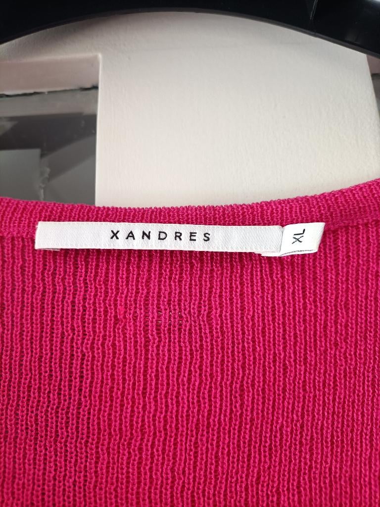 Fuchsia roze fijn brei top merk Xandres, Kleding | Dames, Maat 42/44 (L), Ophalen of Verzenden, Zo goed als nieuw, Roze
