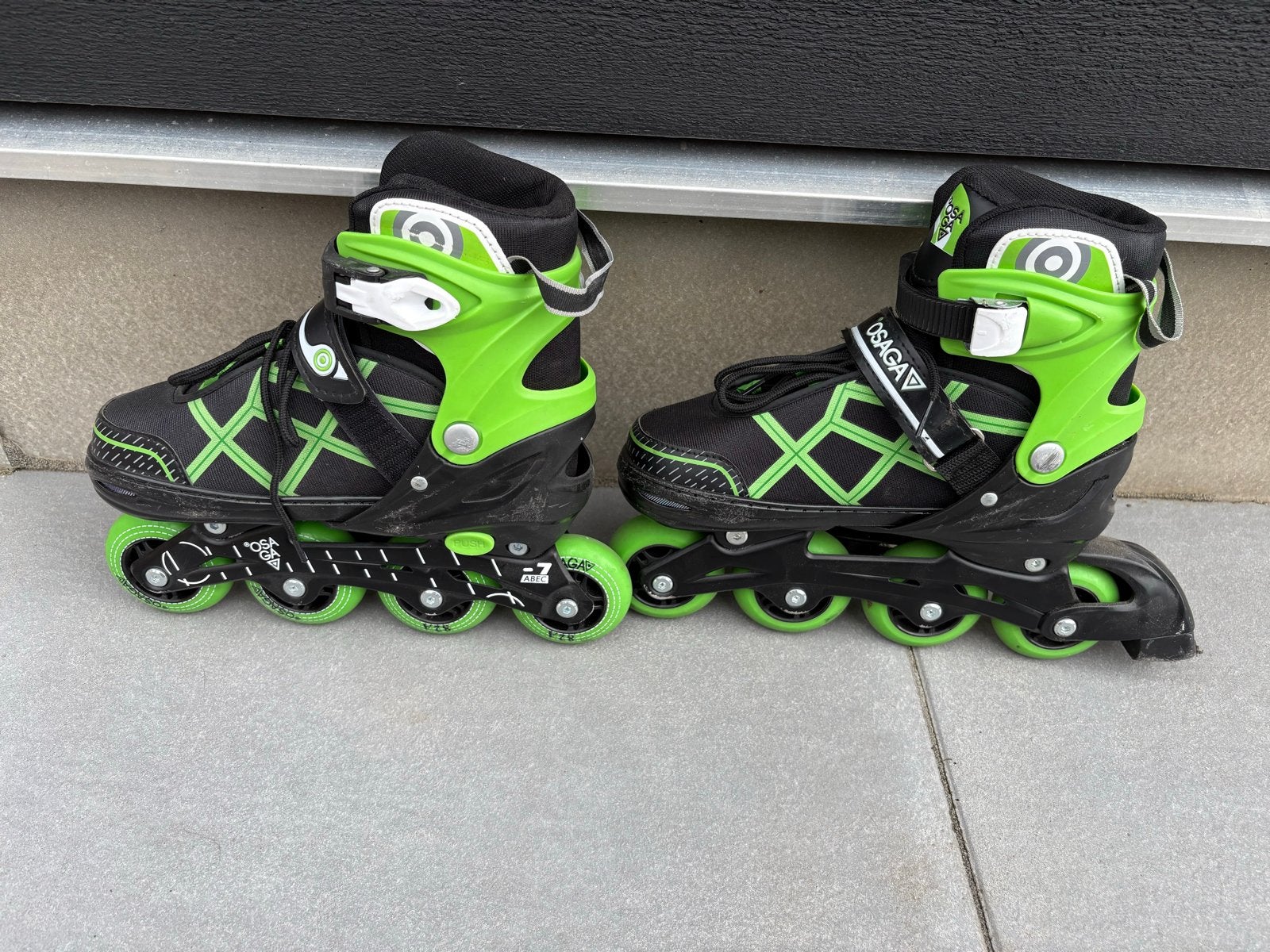 Osaga inline skates maat 35-38 met Oxelo beschermset, Overige merken, Verstelbaar, Kinderen, Ophalen of Verzenden