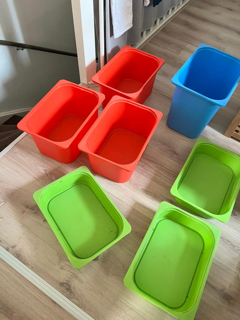 Ikea Trofast opbergbakken complete set voor Trofast kast, Huis en Inrichting, Kasten | Overige, Ophalen, Zo goed als nieuw