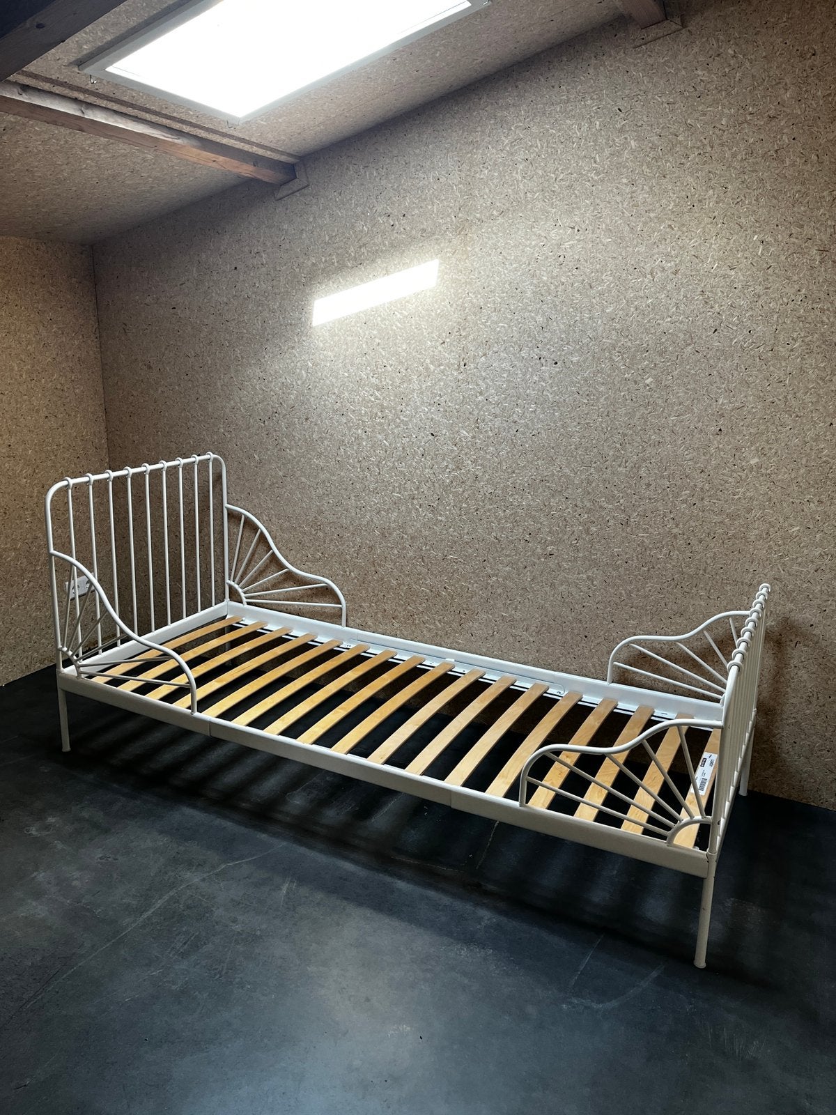 Ikea Luröy  uitschuifbed, Ophalen, Gebruikt, 70 tot 85 cm, Lattenbodem