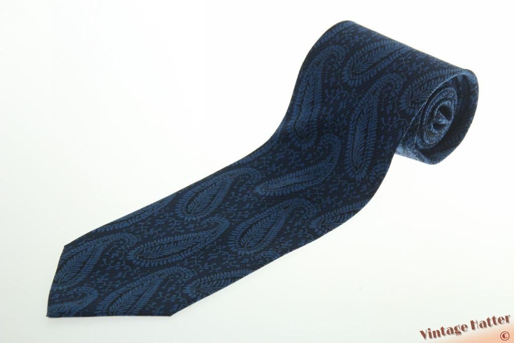 Zijden stropdas Valentino blauw zwart paisley motief nieuw, Blauw, Valentino, Nieuw, Ophalen of Verzenden