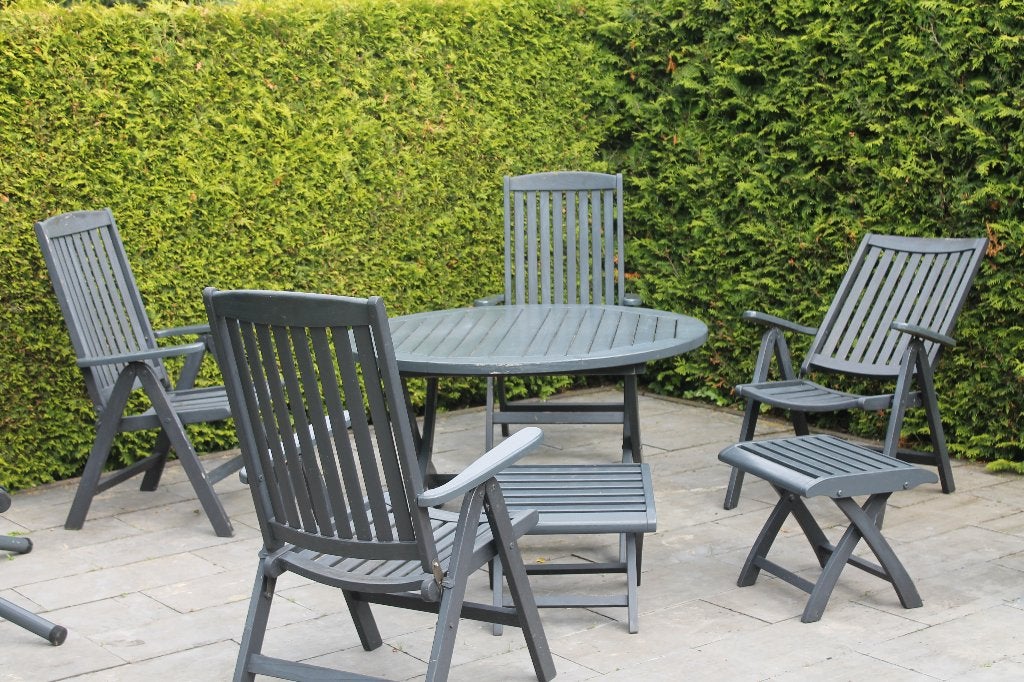 tuinmeubelen, Ophalen, 4 zitplaatsen, Gebruikt, Hardhout