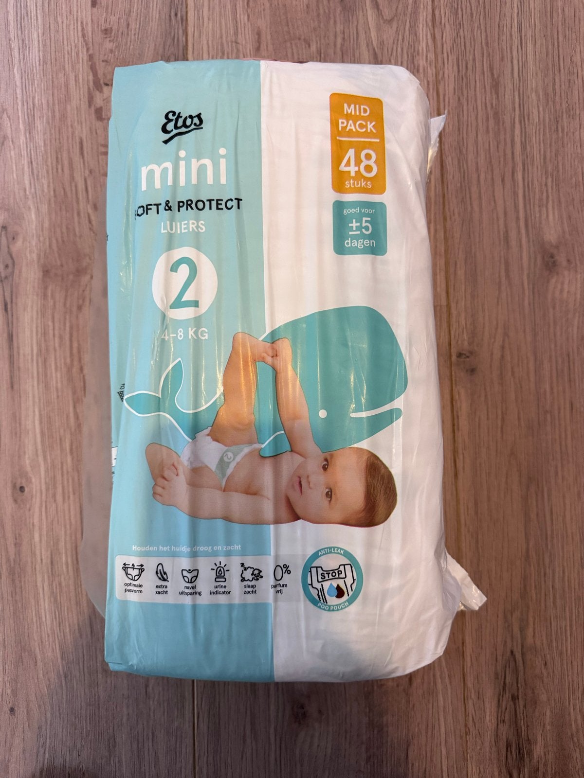 Etos Mini Soft & Protect Luiers Maat 2 (4-8 kg) - 48 stuks, Ophalen, Nieuw
