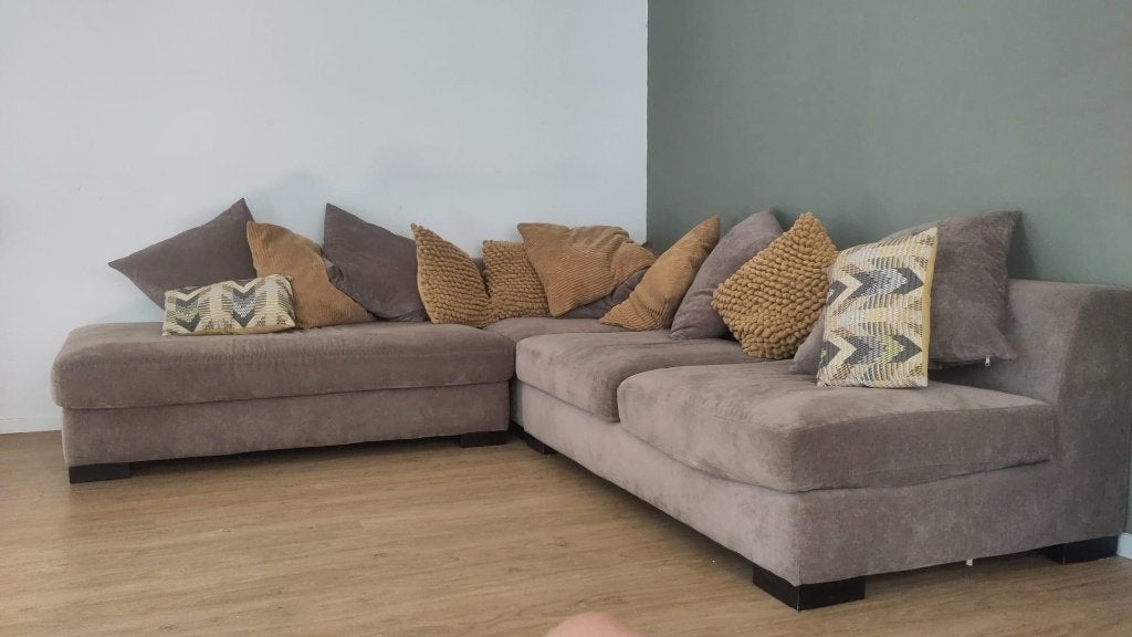 Grote modulaire hoekbank - schoon en in goede staat!, Huis en Inrichting, Banken | Complete zithoeken, Ophalen, Zo goed als nieuw