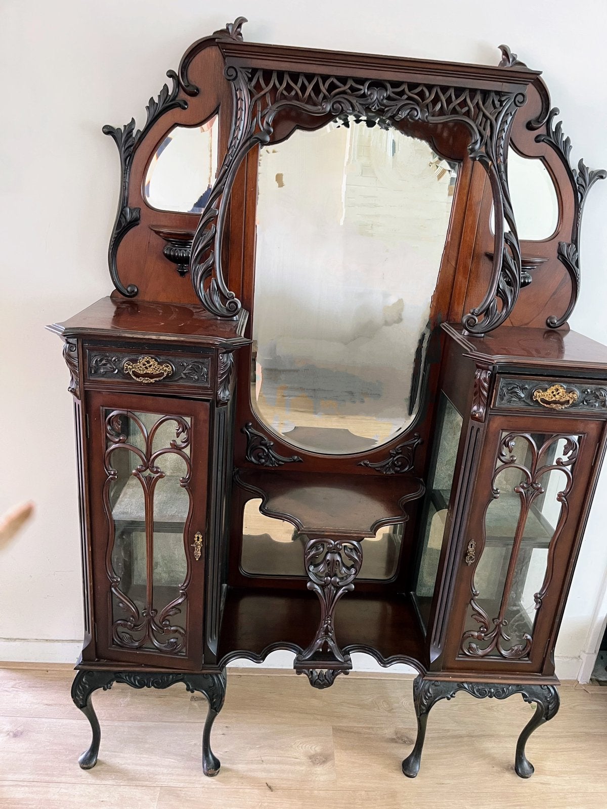 Spiegel kast. Opknapper Chippendale, Ophalen
