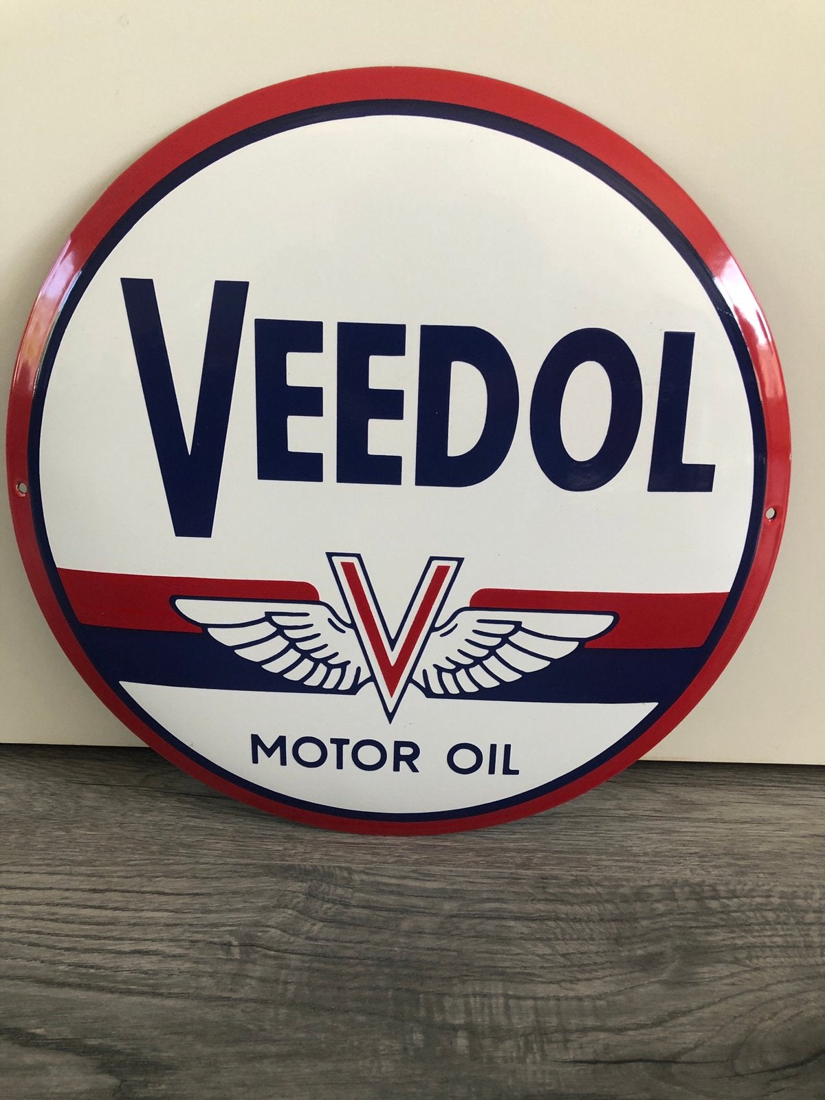 Emaille bord Valvoline motor olie als nieuw nog, Ophalen of Verzenden, Zo goed als nieuw, Reclamebord