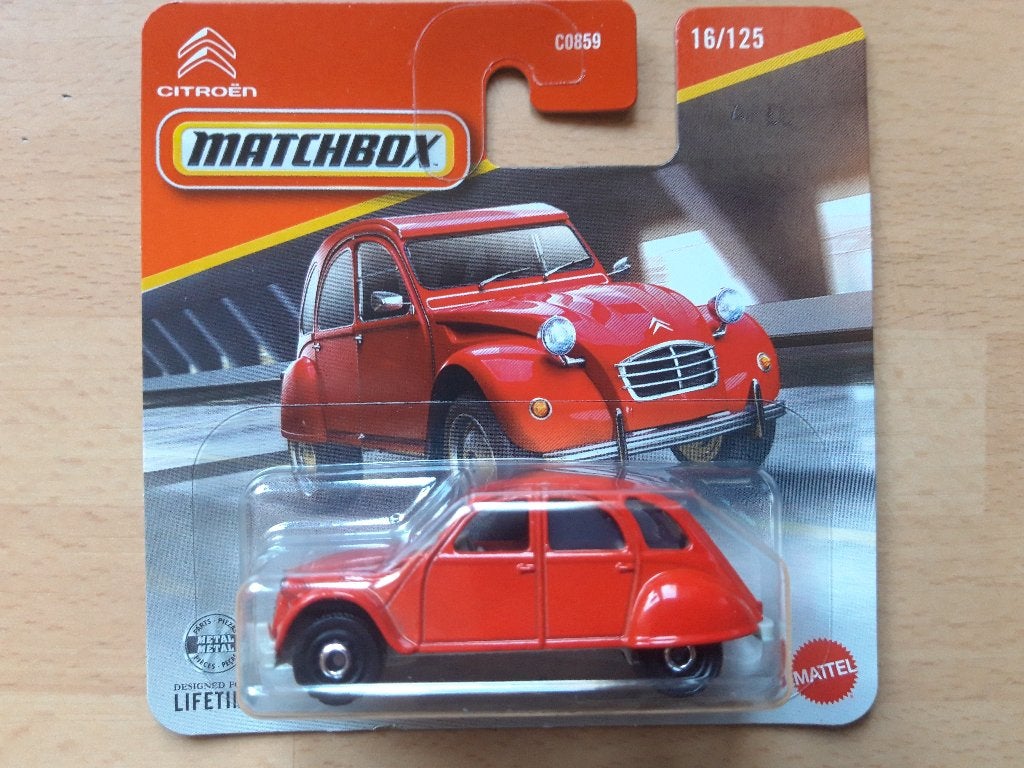 Matchbox Citroën 2CV 1970 rood, Ophalen of Verzenden, Nieuw, Auto
