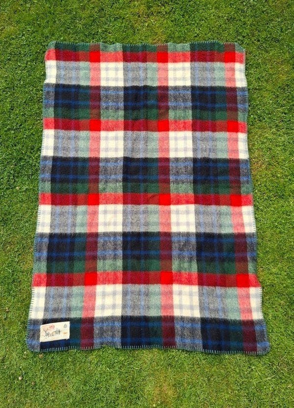 Vintage wollen deken, AaBe, 95 x 140 cm, Huis en Inrichting, Woonaccessoires | Plaids en Woondekens, Ophalen of Verzenden