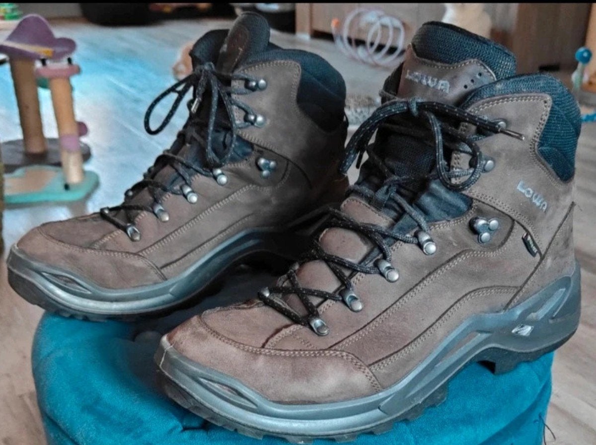 Bruine LOWA Renegade GTX Mid wandelschoenen maat 48.5, Ophalen of Verzenden, Zo goed als nieuw, Schoenen