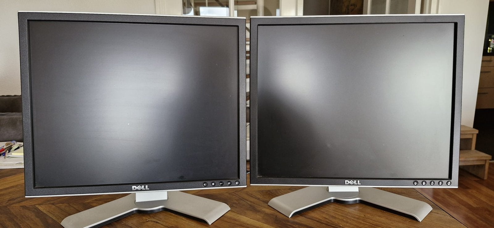 2 x 19 inch LCD-monitor DELL 1907FPc, Gebruikt, Kantelbaar, USB-C, Dell