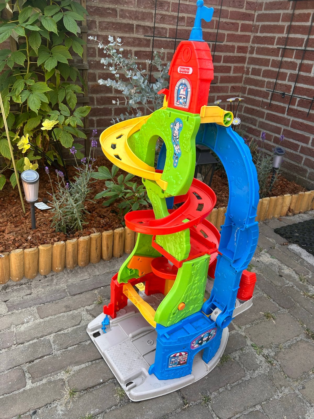 Fisher-Price Little People Wheelies Racebaan Toren, Kinderen en Baby's, Speelgoed | Fisher-Price, Ophalen, Gebruikt, Speelset